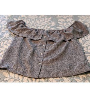 Off the Shoulder Gray Top